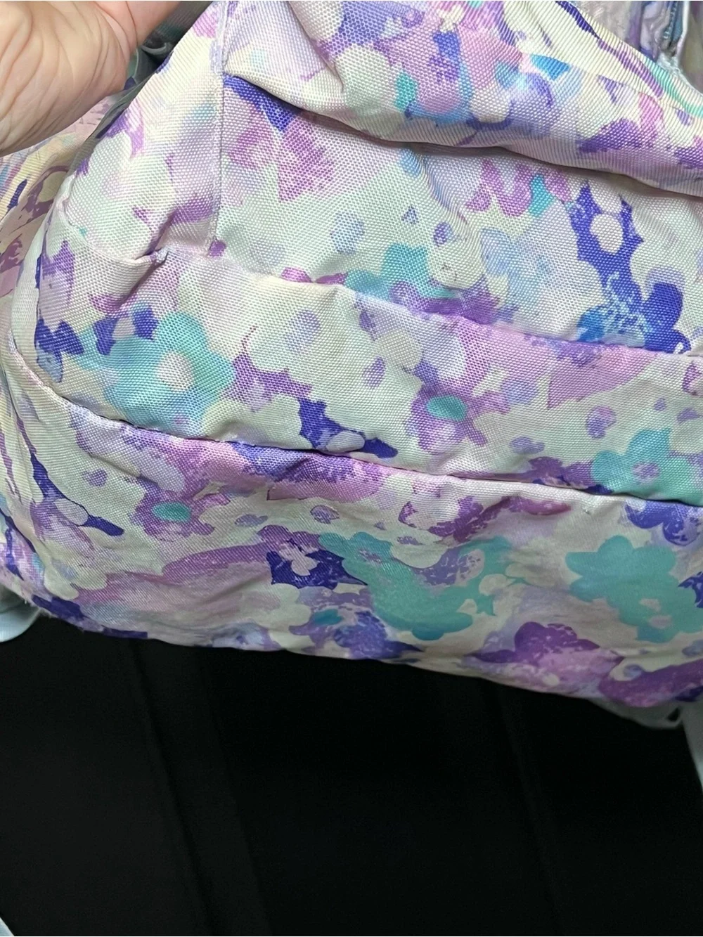 JanSport Pastel Floral Backpack in Lavender, Mint and Light Blue